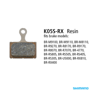 Shimano BR-R9270 Resin Pad & Spring K05S-RX also BR-M9100