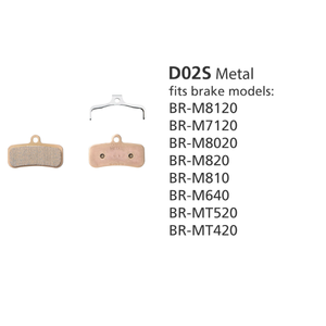 Shimano Disc Brake Pad Metal D02S-MX 1 PAIR